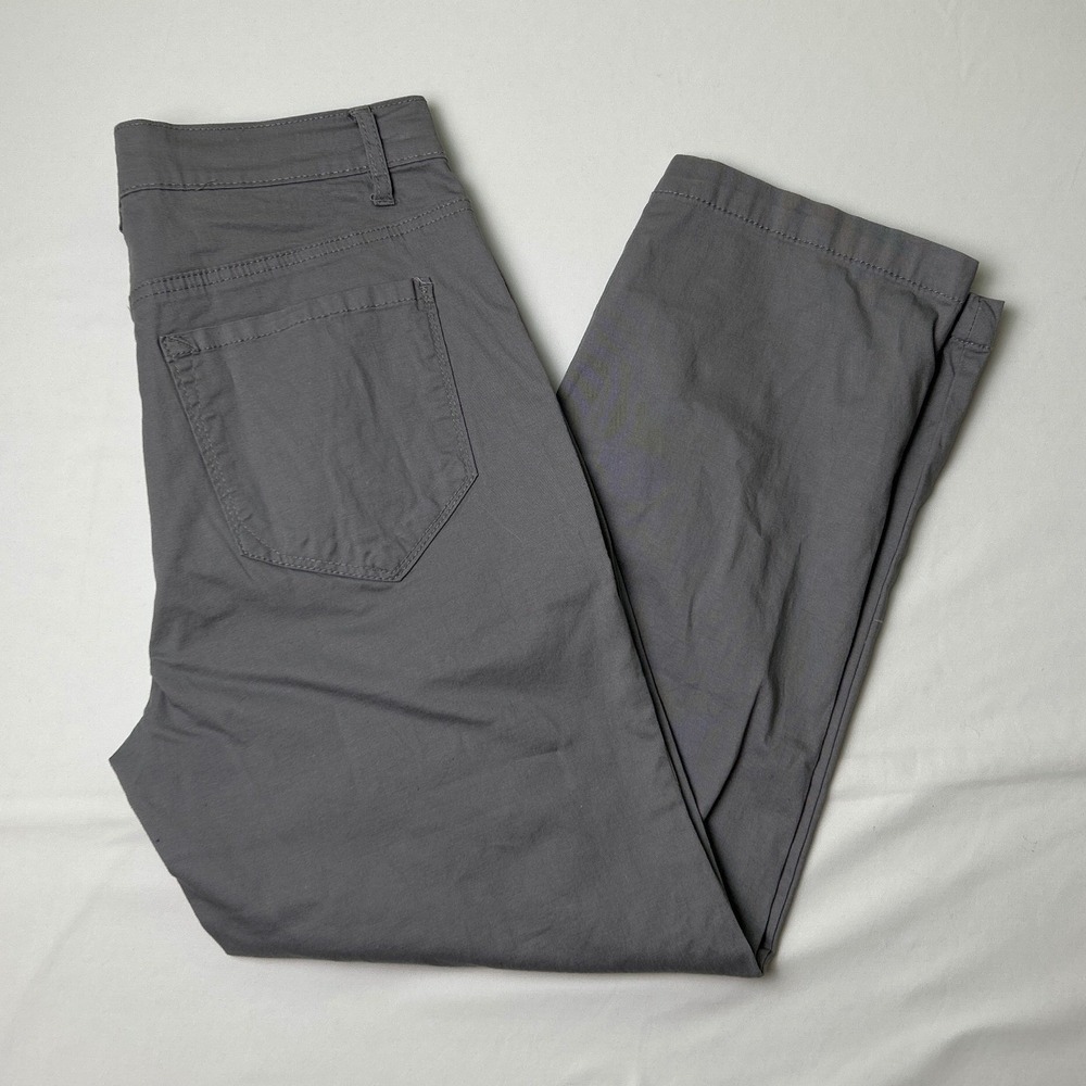 Kensie Jeans Womens Allie High Rise Slim Straight Crop Pants Size 8/29 Gray